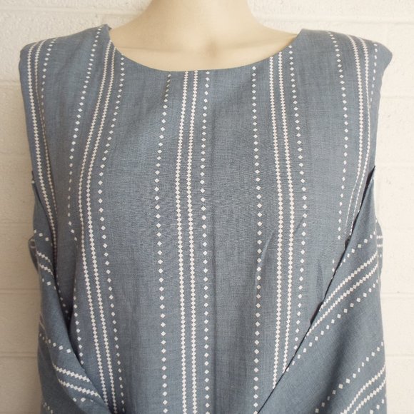 New BLUHEAVEN by Umgee M blue & white striped tunic - Picture 6 of 7